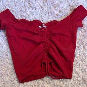Hollister Scarlet Off-Shoulder Top